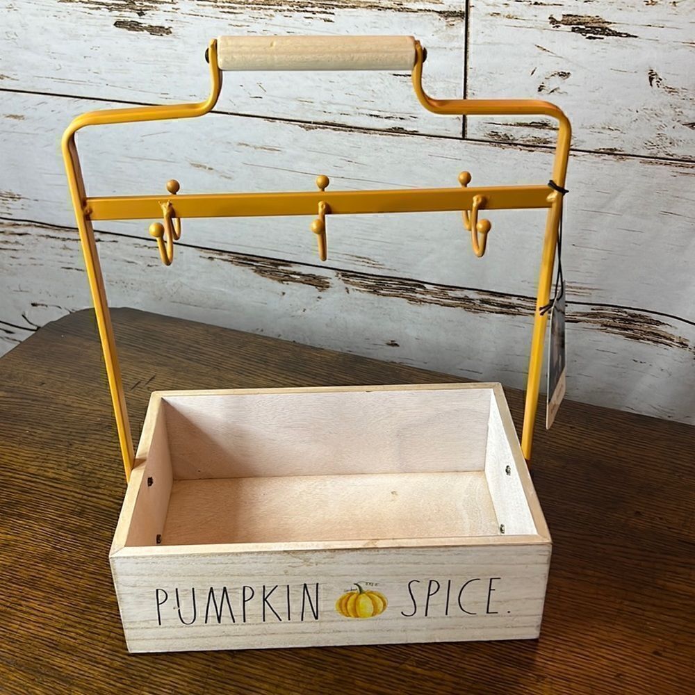 NWT Rae Dunn ‘Pumpkin Spice’ 6-Cup Rack‎ & Coffee Station